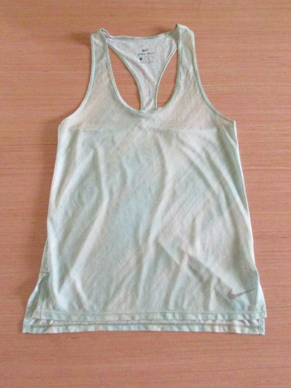 Nike Dri‑FIT Lightweight Racerback Tank XS Seafoam Green/Grey/White